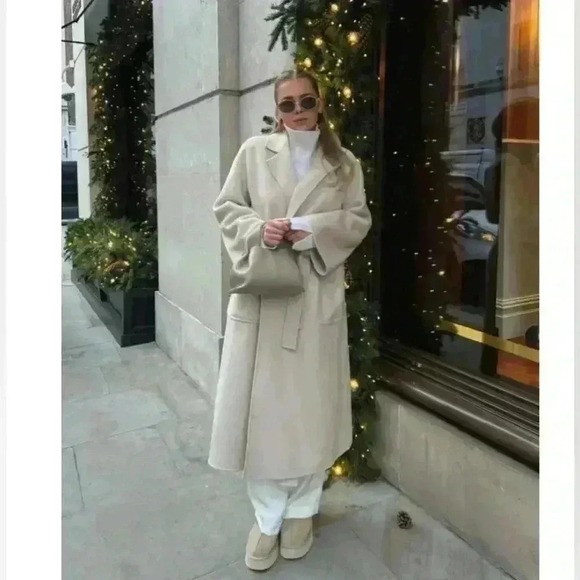 🔥🔥Zara Wool Blend belted coat - Picture 6 of 9